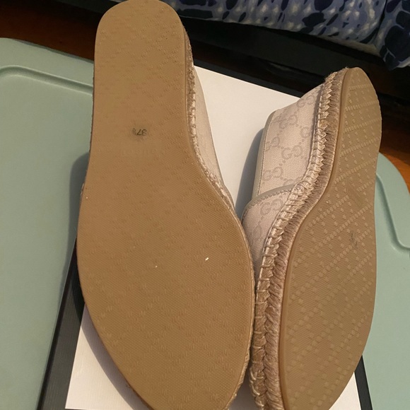 Authentic Beige Gucci Espadrilles - 37.5 - UNWORN - Picture 3 of 9